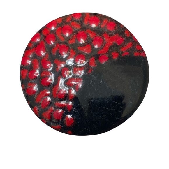 Vintage Abstract Enamel And Metal Brooch Or Pin - Picture 3 of 11